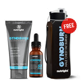 Gynoburn Cream & Drops Bundle for Men - Free Gynoburn Water Bottle
